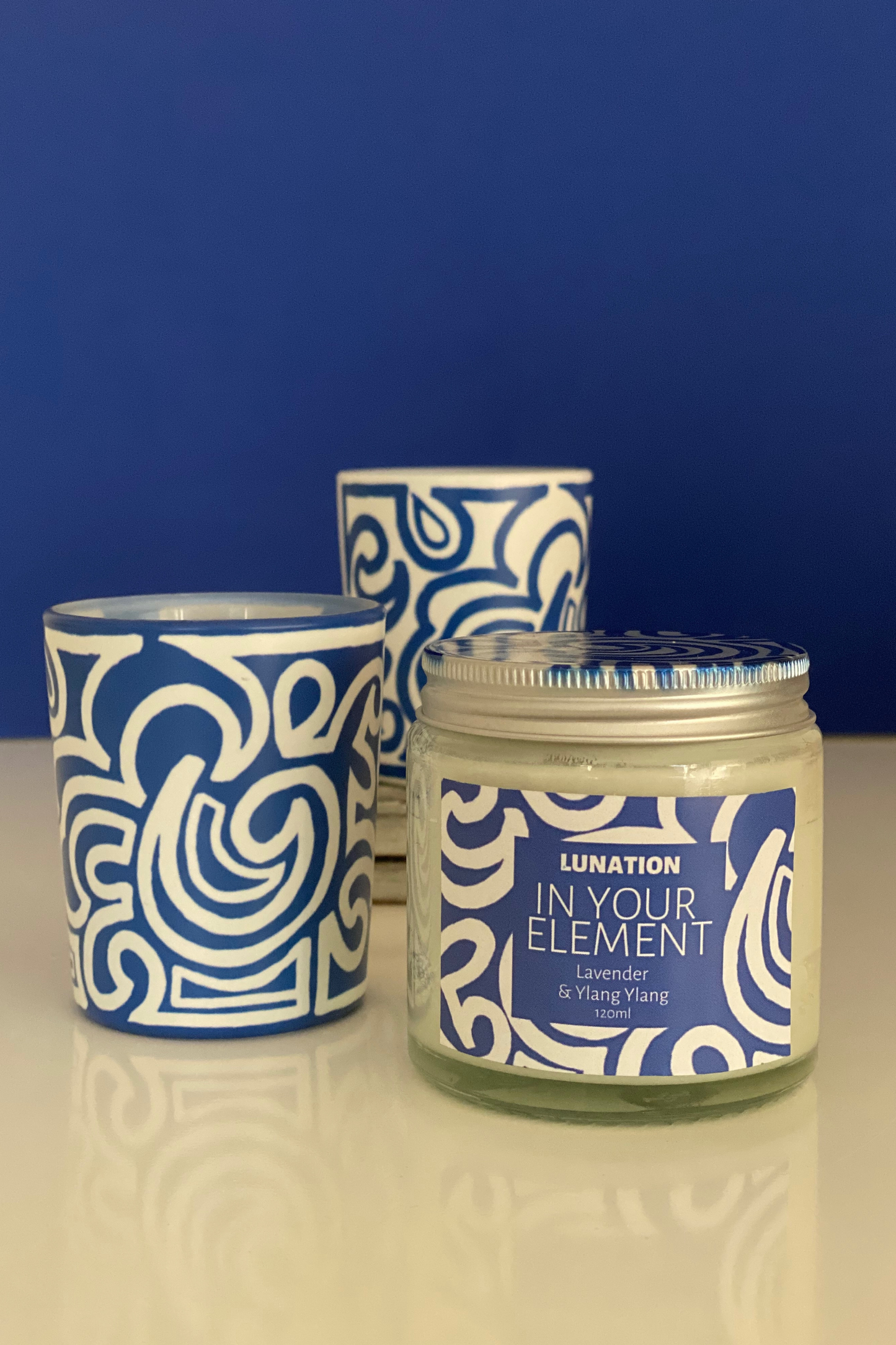 Set of 3 In Your Element Water Intention Tealight Holders