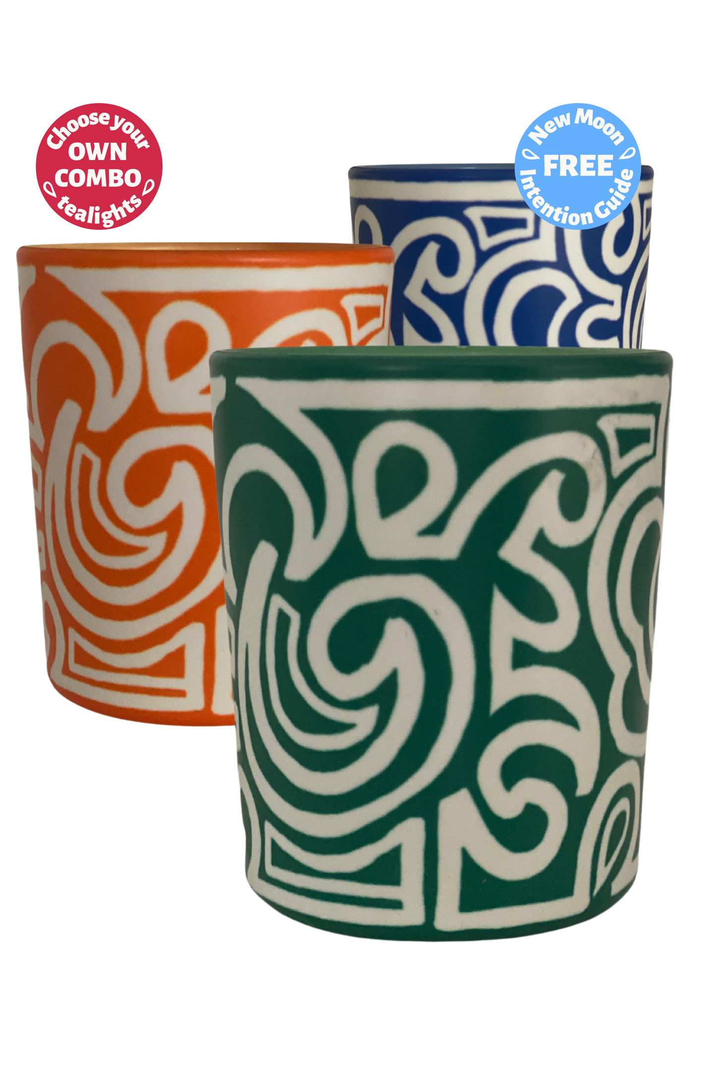 Personalised Choose Your Own Set of 3 In Your Element Intention Tealight Holders